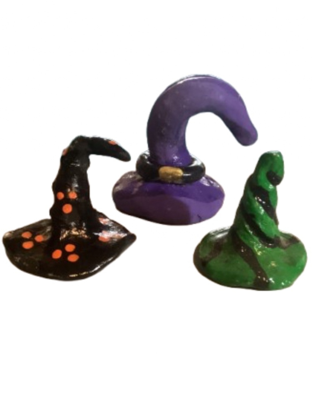 3 Witches’ Halloween Hats - Ceramic Decor - Holiday